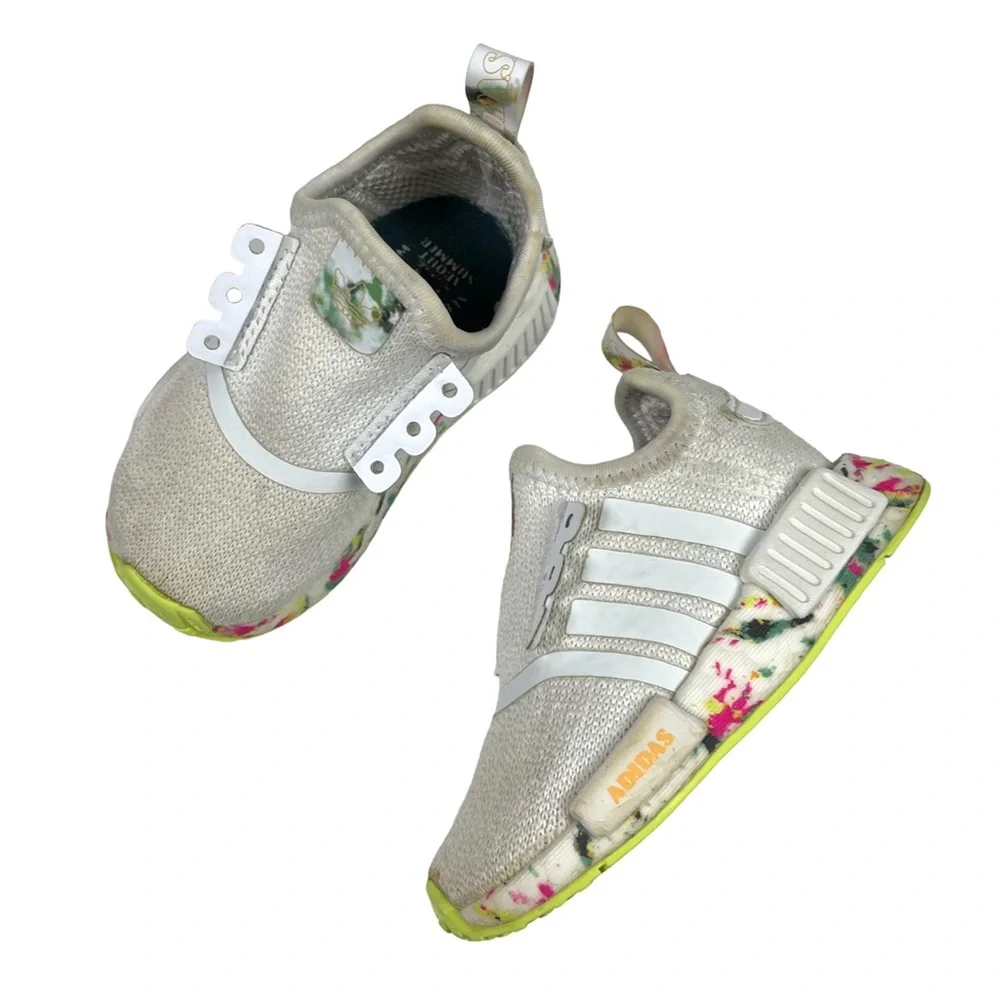 Adidas NMD R1 White Summer Toddler Sneakers